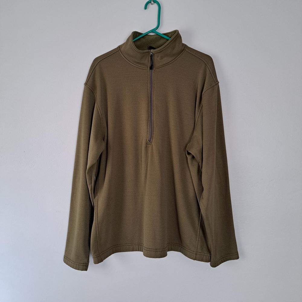 Narragansett Traders Half Zip Pullover In Olive Green, Mens Size Large